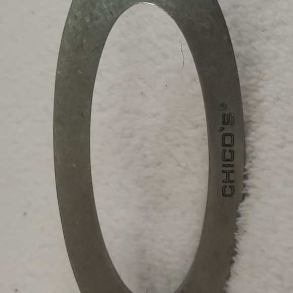 Chico's | Women's Black Adjustable Leather Metal Closure Sz M/L - Picture 4 of 7